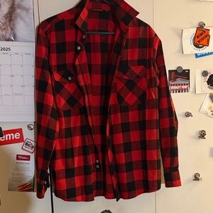 Red and Black Plaid Shirt